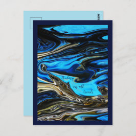 あらゆるレベルでの癒し マルチブルー ポストカード