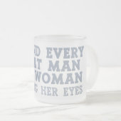 あらゆる人の後ろで襲います-スタイルを選んで下さい フロストグラスマグカップ (正面右)