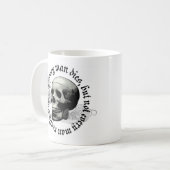 あらゆる人は死にます コーヒーマグカップ (正面左)