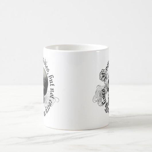 あらゆる人は死にます コーヒーマグカップ (中央)