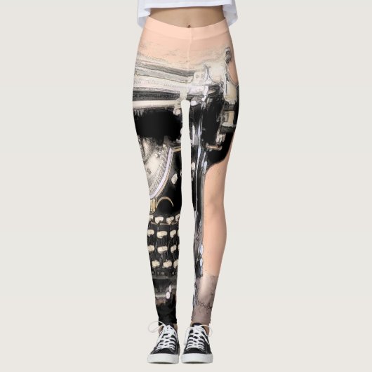 あらゆる作家は下草のタイプライターを愛します レギンス (正面)