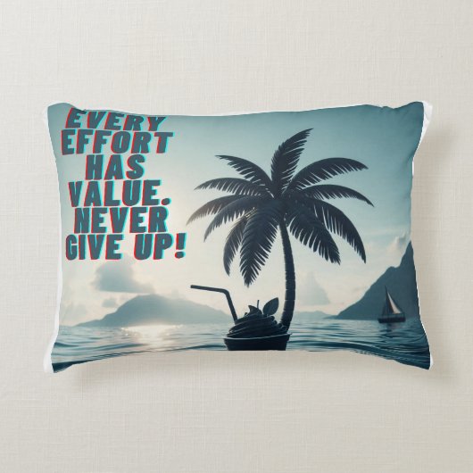 あらゆる努力は決して重要で与えない アクセントクッション (正面)