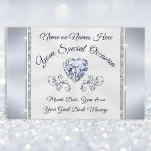 あらゆる場面に対応したダイヤモンドハートエレガントなゲストブック ゲストブック