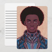 あらゆる場面に対応するアフロフューチャリズムの招待状 5" x 7" 招待状 (正面/裏面)