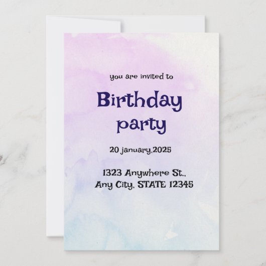 あらゆる場面に対応するエレガントなオーダーメイドの招待状 招待状 (正面)