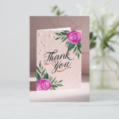 あらゆる場面に対応する上品なオーダーメイドの感謝を伝えるカード サンキューカード (スタンド正面)