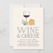 あらゆる場面のワインとチーズのパーティー招待状 招待状 (正面)