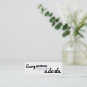 あらゆる女性はdoula -名刺--に値します スキニー名刺 (スタンド正面)