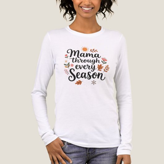 あらゆる季節のママに感謝 トライブレンドTシャツ (正面)
