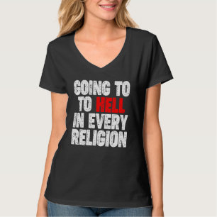 あらゆる宗教で地獄に堕ちる Tシャツ