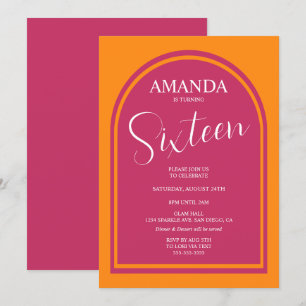 あらゆる年齢のモダンな誕生日 招待状