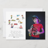 あらゆる年齢のリモコンRCカーモーター子供の誕生日 サンキューカード (正面)