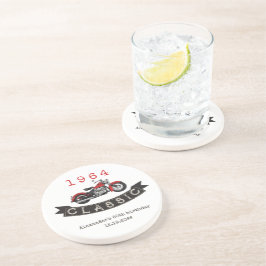 あらゆる年齢のヴィンテージクラシックオートバイライダー誕生日 コースター