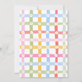 あらゆる年齢の女の子のデイジー誕生日 招待状 (裏面)