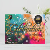 あらゆる年齢の誕生日パーティー・セレブレーション ティーンまたは大人 招待状 (スタンド正面)