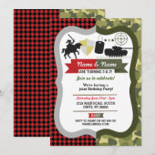 あらゆる年齢の騎士と軍隊の共同男子誕生日パーティー 招待状 (正面/裏面)