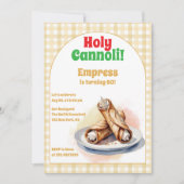 あらゆる年齢の ホーリー カノーリ モダン バースデー パーティー ギンガム 招待状 (正面)