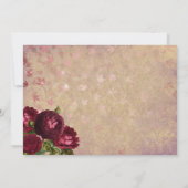 あらゆる年齢 - ビンテージ フラワー バースデー インビテーション (裏面)