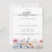 あらゆる年齢 | ワイルドフラワー 誕生日 招待状 (正面)