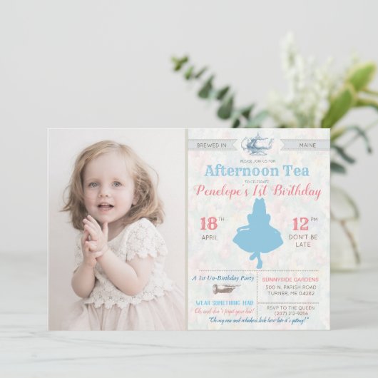 あらゆる年齢 - 不思議の国のアリスのティーパーティー 招待状 (スタンド正面)