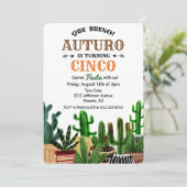 あらゆる年齢 - 誕生日パーティー サボテン 招待状 (スタンド正面)