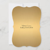 あらゆる年齢、誕生日女性、アートデコ、ギャツビー、ゴールドブラケット 招待状 (裏面)