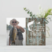 あらゆる年齢 - 釣りの誕生日写真招待 招待状 (スタンド正面)
