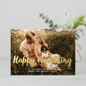 あらゆる幸せな現代の写真 箔シーズンカード (立ち正面)