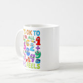 あらゆる感情を感じることはOK 数学マグ コーヒーマグカップ (正面左)