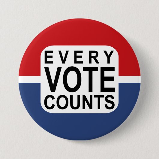 あらゆる投票はボタンを数えます 缶バッジ (正面)