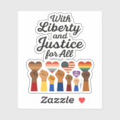 あらゆる抗議の自由のための自由と正義を持って シール (シート)