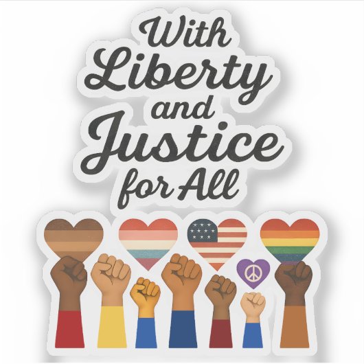 あらゆる抗議の自由のための自由と正義を持って シール (正面)