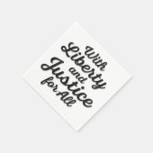 あらゆる抗議の自由のための自由と正義を持って スタンダードカクテルナプキン (角)