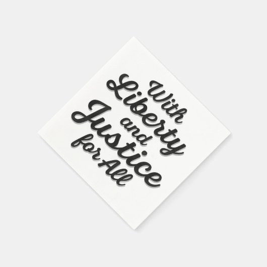 あらゆる抗議の自由のための自由と正義を持って スタンダードカクテルナプキン (角)