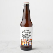 あらゆる抗議の自由のための自由と正義を持って ビールラベル (正面)
