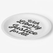 あらゆる抗議の自由のための自由と正義を持って ペーパープレート (アングル)