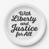 あらゆる抗議の自由のための自由と正義を持って ペーパープレート (正面)