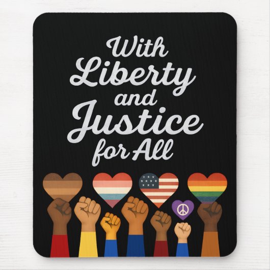あらゆる抗議の自由のための自由と正義を持って マウスパッド (正面)