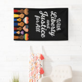 あらゆる抗議の自由のための自由と正義を持って 横断幕 (インサイチュ)