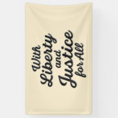 あらゆる抗議の自由のための自由と正義を持って 横断幕 (縦)