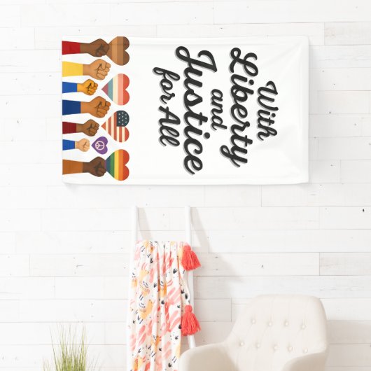 あらゆる抗議の自由のための自由と正義を持って 横断幕 (インサイチュ)