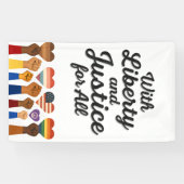 あらゆる抗議の自由のための自由と正義を持って 横断幕 (横)