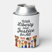 あらゆる抗議の自由のための自由と正義を持って 缶クーラー (缶正面)