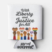 あらゆる抗議の自由のための自由と正義を持って 缶クーラー (裏面)