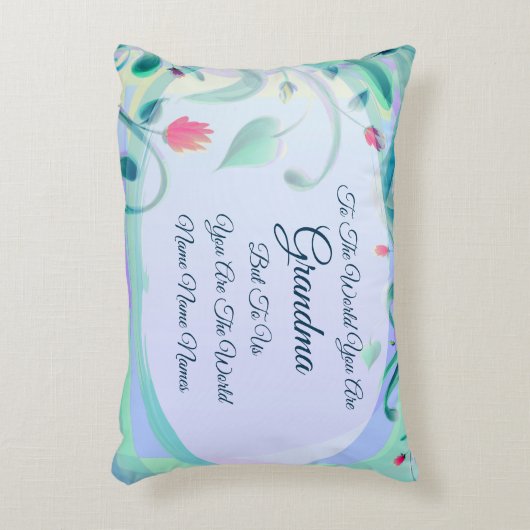 あらゆる文字を変更する – あなたが祖母である世界 アクセントクッション (正面(垂直))