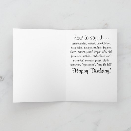 あらゆる方向に引っ張られる – 何を言うべきか誕生日 サンキューカード (内部)