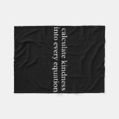 あらゆる方程式に思いやりを込める数学教師 フリースブランケット (正面(横))