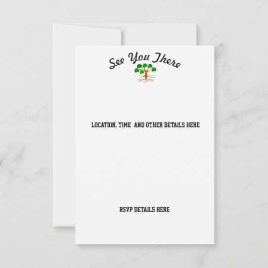 あらゆる日付とのどの一流の家族会でも- セーブザデート (裏面)