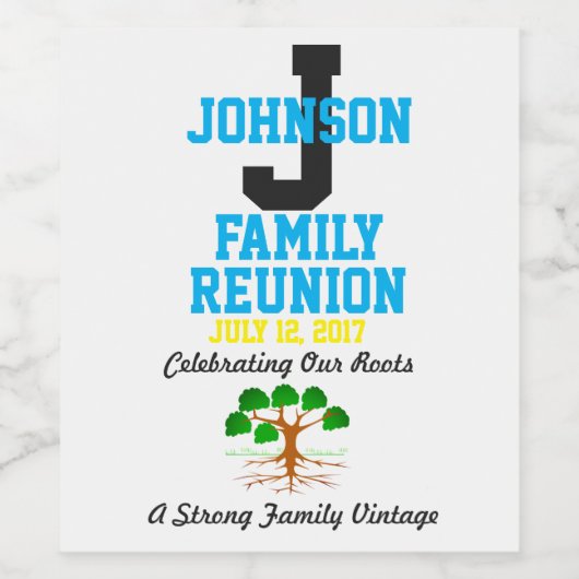 あらゆる日付とのどの一流の家族会でも- ワインラベル (シングルラベル)