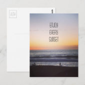 あらゆる日没を楽しんで下さい ポストカード (正面/裏面)